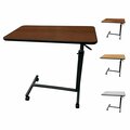 Proheal Medical Overbed Table, Wheels & Adjustable Height - Mahogany Over Bed Table for Home or Hospital PH-16212H